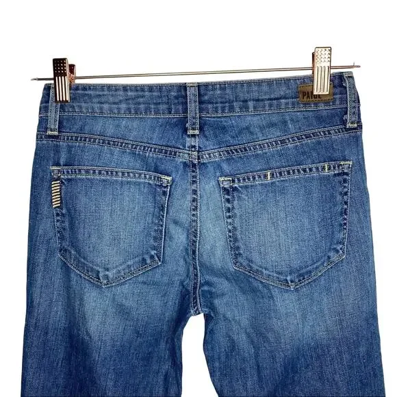 Paige Jimmy Jimmy Skinny Jeans Medium Wash Distressed Ripped Boyfriend Jeans 23 - Picture 7 of 10